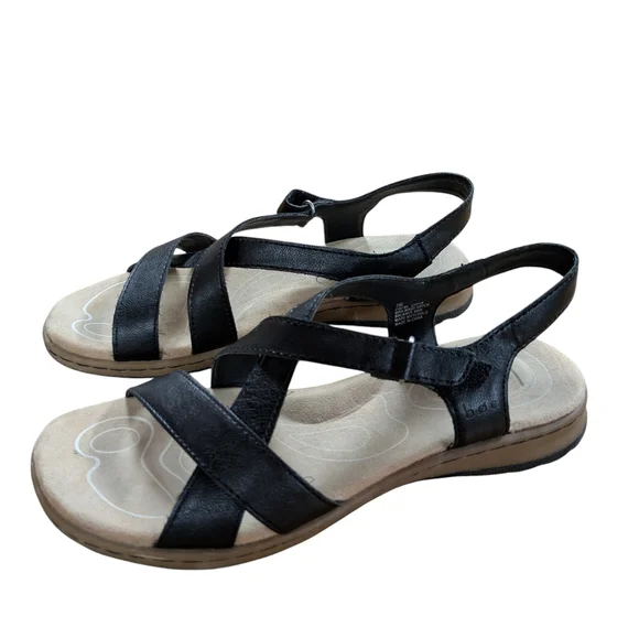 B.O.C Camelia Black Flat Slingback Sandals Size 7 - Picture 11 of 11